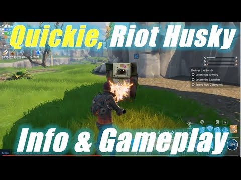 Quickie, Riot Husky Gameplay and info / Fortnite Save the World Video