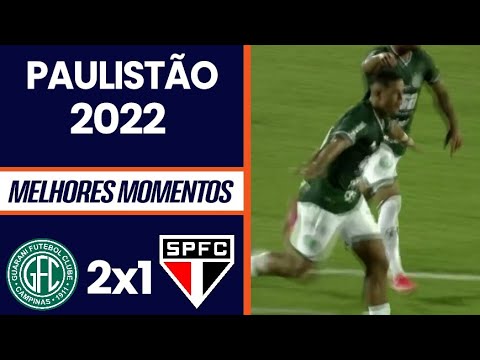 Melhores momentos | Guarani 2x1 São Paulo | Paulistão 2022 | 1ª Rodada