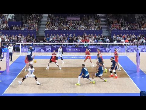 Volleyball France Jenia Grebennikov Defense Performance Paris Olympics