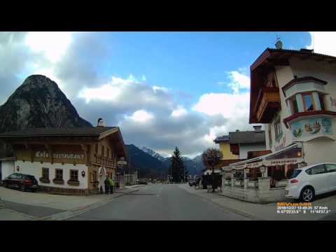 A: Maurach. Gemeinde Eben am Achensee. Bezirk Schwaz. Fahrt durch den Ort. Dezember 2016