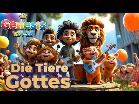 Die Tiere Gottes (Genesis 1:24-25) | 🎶 Animiertes Christliches Kinderlied ✨