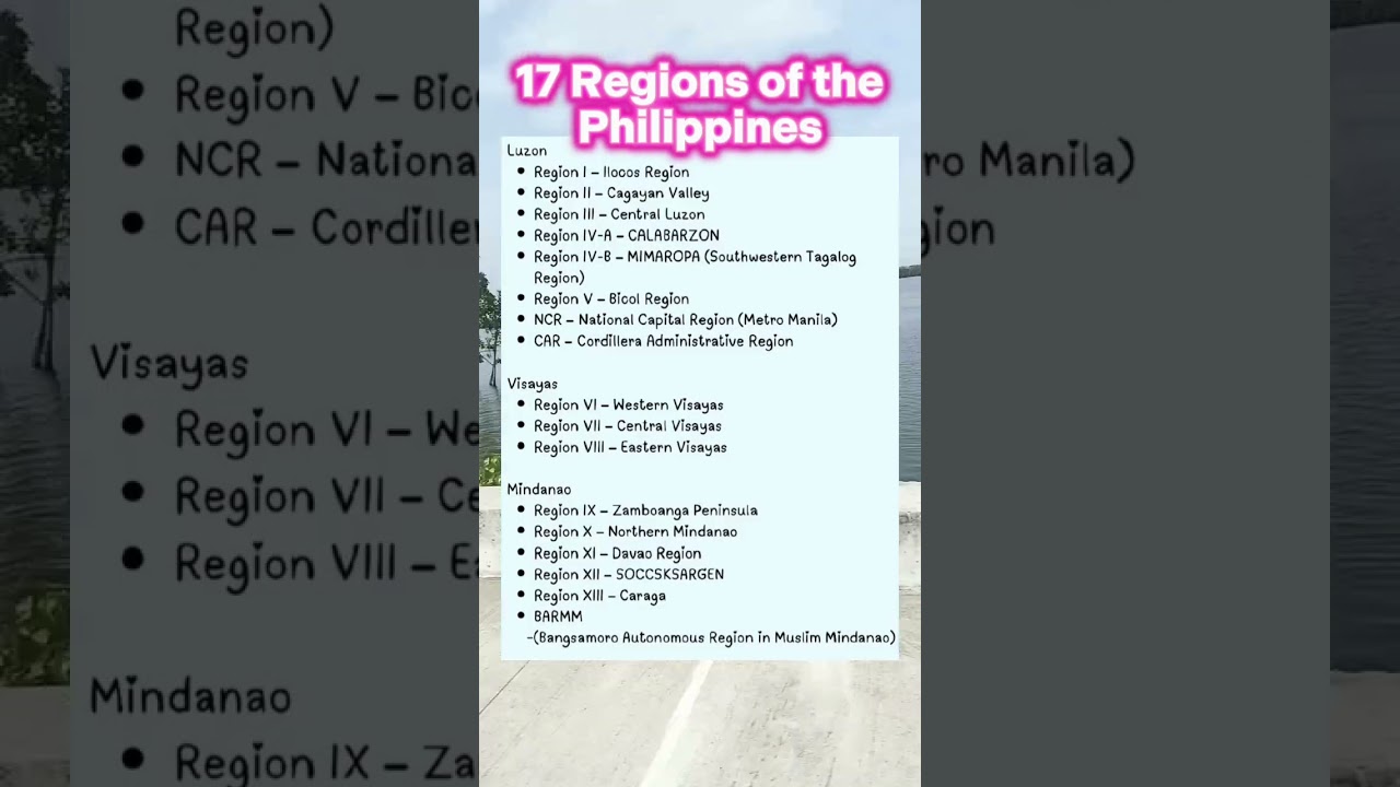 17 Regions of the Philippines #maammitch