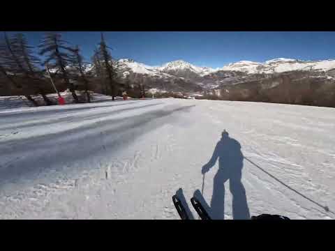 2023 POV skiing from 2400m to 1400m (Puy Saint Vincent) in 4K ❄️⛷