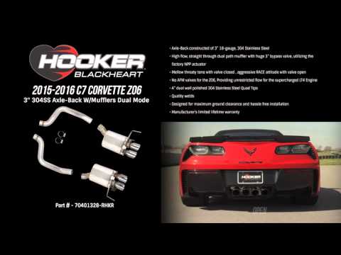 2015-16 C7 Corvette ZO6 Hooker BlackHeart Axle-Back Exhaust Dual Mode