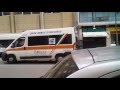 Italian Ambulance And Fire Truck Responding