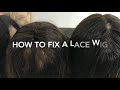 How To Fix the Lace Wig , Stitch the Wig Lace Hole, Ventilate Hair on Wig, Fix Torn Lace, Bald Wig,