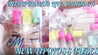 UNBOXING NEW LIPGLOSS TUBES// FREE U.S.BASED TUBE VENDOR // ENTREPRENEUR LIFE EPISODE:11