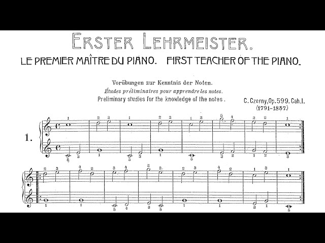 Vídeo relacionado con El Primer Maestro del Piano Op.599