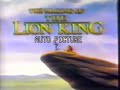 Disney Channel Making Of Lion King Special Promo 1994
