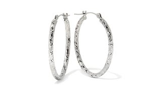 Michael Anthony Jewelry 10K White Gold Hoop Earrings