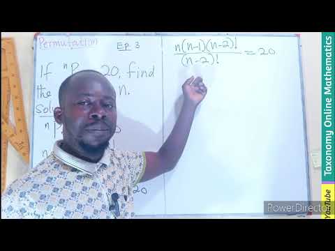 How to Solve for n in nP2 = 20 | Permutations Tutorial - Episode 3