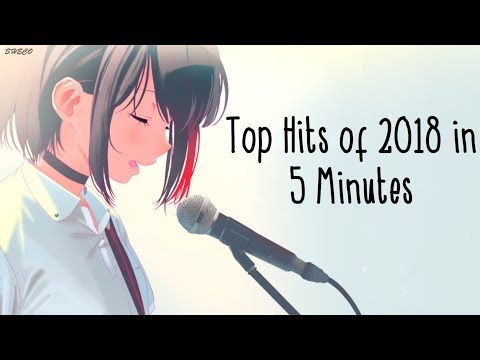 「Nightcore」→ Top Hits of 2018 in 5 Minutes ♪ || LYRICS ✔︎