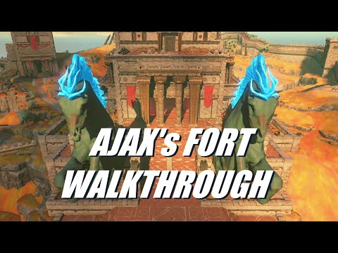 Ajax's Fort Puzzles - Access Ares's Treasury Walkthrough - Immortals Fenyx Rising (PS5)