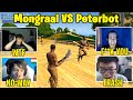 Mongraal VS Peterbot VS Clix VS Asian Jeff 2v2v2v2 TOXIC Realistic PvP!