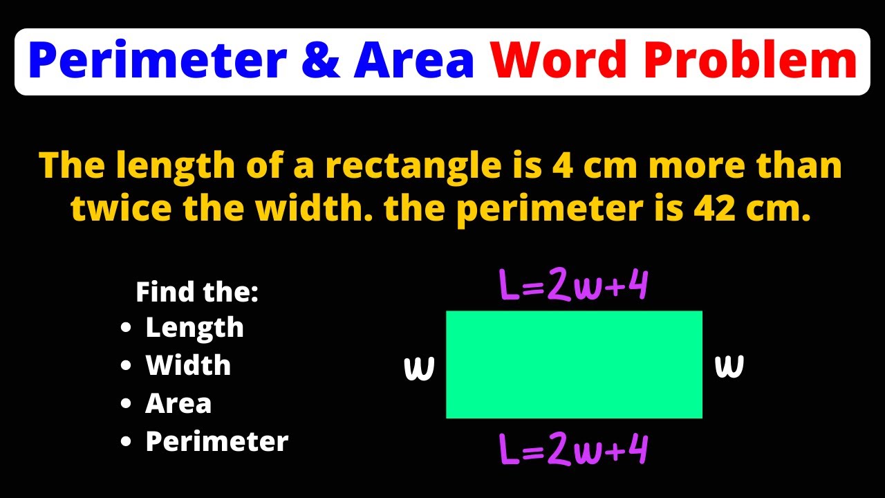 Perimeter & Area Word Problems | Geometry
