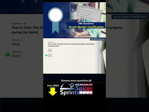 Scrum Master Certification Question 16 #agile #scrum #scrumcertification  #scrumsm #psm1