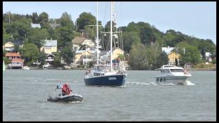 preview picture of video 'Gangut Regatta | Ships are leaving Turku, 3.8.2014'