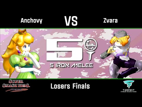 Anchovy (Peach) vs Zvara (Sheik) - Melee Losers Finals - Five Iron Melee 16