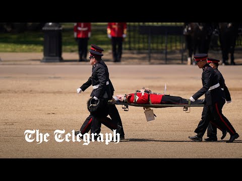 Soldiers faint in scorching London heat as Prince William inspects troops