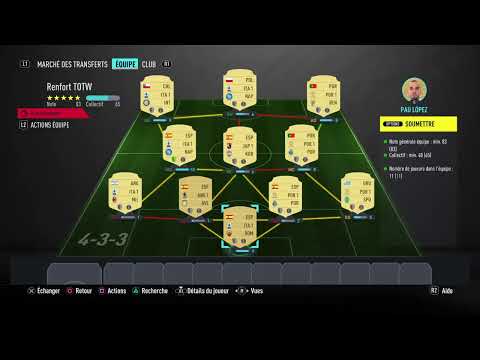 FIFA20 SBC DCE LIVE - RENFORT TOTW - SOLUTION PAS CHER