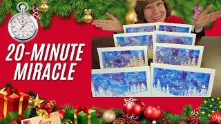 The FASTEST Way to Paint Beautiful Watercolor CHRISTMAS Cards