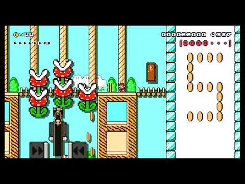 七つを跳び越えてゆけ-Jump 7 Piranha Plants by a2a2 ~ WORLD RECORD! ~ SUPER MARIO MAKER ~ NO COMMENTARY 1be