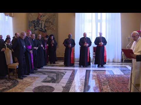 Francisco se reunió con voluntarios de Siria e Irak