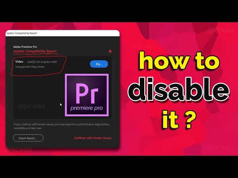 how to disable system compatibilty error | in Premiere Pro 2020 || Tecwala