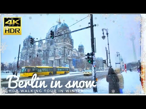 Berlin in Deep Winter ❄️ 4K HDR Walking Tour | First Heavy Snow in the City Center (January 2026)