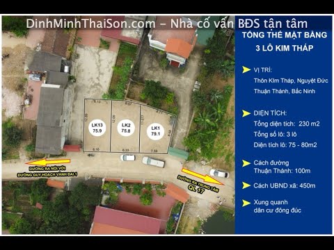 Hàng hiếm: Kim Tháp, Nguyệt Đức (mặt tiền 6m, đường trước đất rộng 6m, gần KCN,