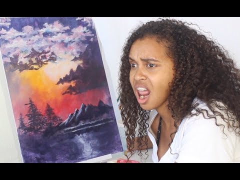 Following a Bob Ross Painting tutorial