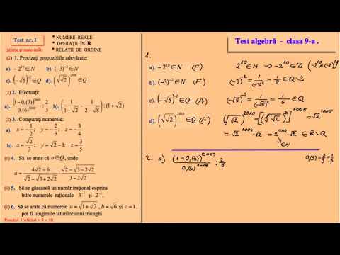 Test - The set of real numbers. Operations in R (Mate-info and Natural Sciences)