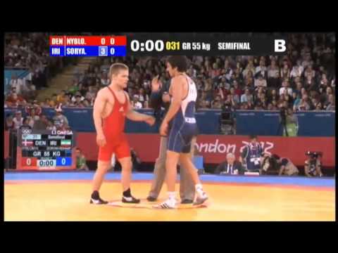 Hamid Sourian (IRI) vs Hakan Nyblom (DEN) 55kg 1/2 Final - 2012 Olympic Games
