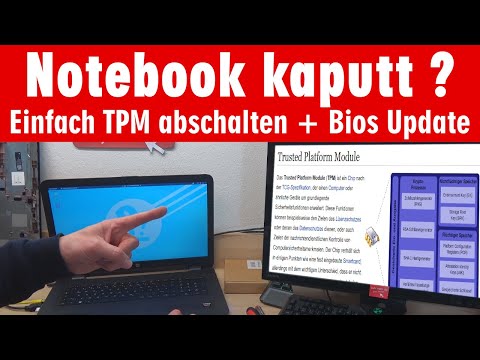 Notebook kaputt ❓ einfach TPM abschalten und Bios Update installieren wenn Laptop nicht startet Video