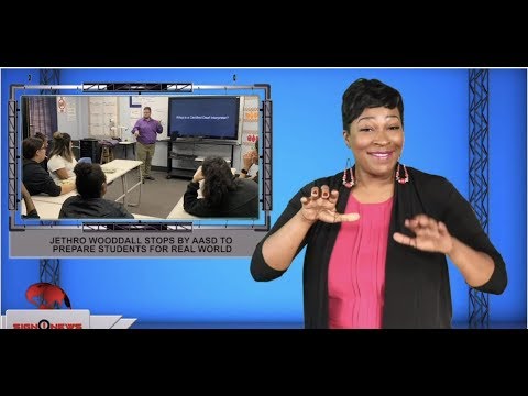 Jethro Wooddall stops by AASD to prepare students for real world (ASL - 10.26.19)