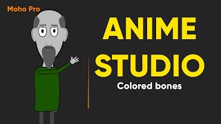 How to use colored bones in anime studio (moho) timeline - animation course