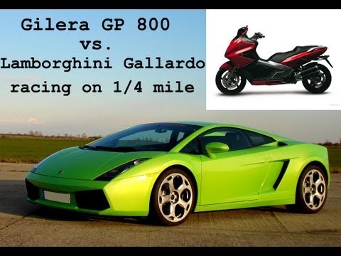 Lamborghini Gallardo vs Gilera Gp 800 - ORIGINAL VIDEO