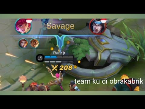 savage beatrix broken damage WTF mobile legends - gameplay Beatrix epic comeback