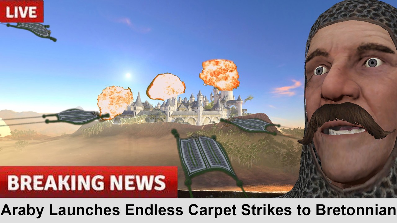 Araby Launches Endless Carpet Strikes to Bretonnian Crusader Bases in Araby