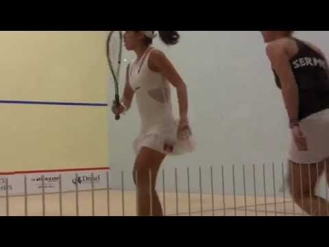1-N David [MAL] v. C Serme [FRA], Game 1-US Open 2012 Squash video by Sarah Cortes