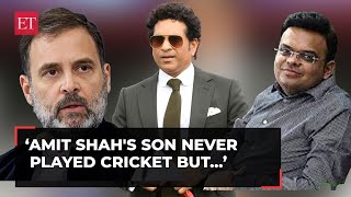 Amit Shah's son never played cricket but still sitting on Sachin Tendulkar's position, alleges RaGa