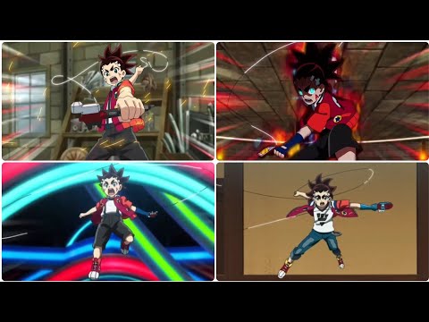 All Launch Forms Of Aiger Akabane in Beyblade Burst Season 3-7