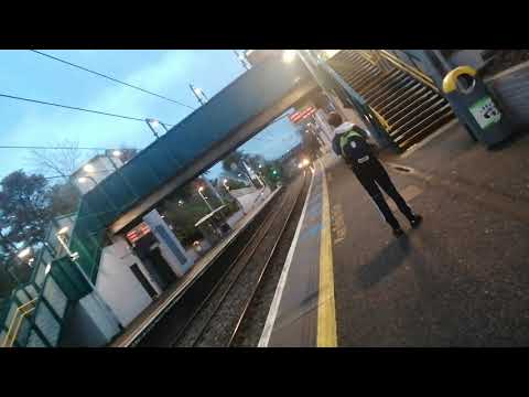 Dart class 8140 arriving at Shankill railway station dublin