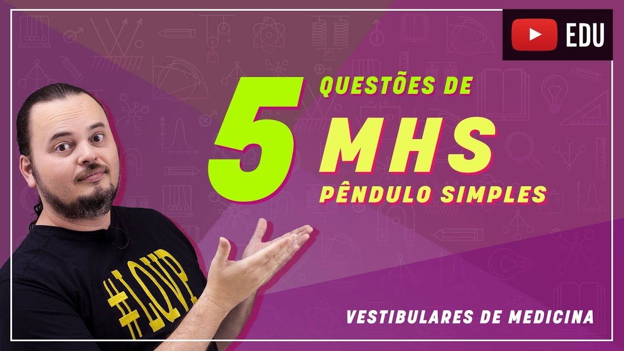 MHS | Pêndulo Simples | Movimento Harmônico | Questões Resolvidas |MED 050