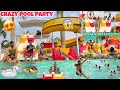 Crazy Pool Party 🏊 || Gone Wrong 😱 || Insane Waterslides 🤯 || Too Much Fun With Friends 😅