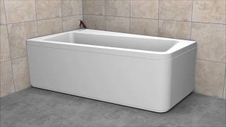 AVAK - Akrylowa wanna asymetryczna 10°