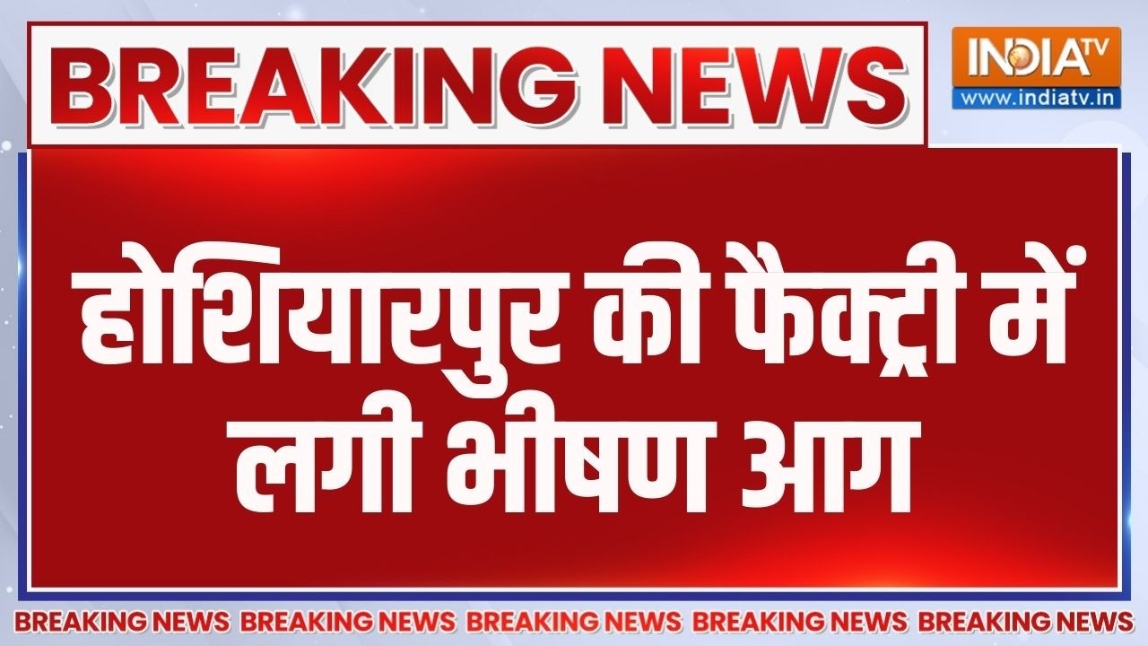 Breaking News: होशियारपुर की फैक्ट्री में लगी भीषण आग | Punjab News | Fire B
