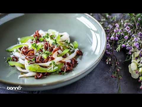 Bonna Sky Hygge Flat Porcelain Plate 28 cm, Blue  Reactive Glaze Finish, Unique Texture & Color Variations video