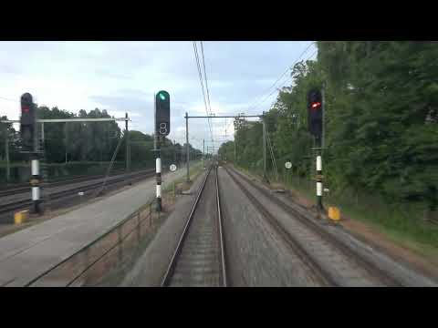 Train cab ride; Utrecht; Lunetten-Overvecht (at Overvecht via platform tracks) (20250606)