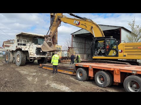 Difficulties To Load And Transport Two Terex TR60 Dumpers - Fasoulas Heavy Transports 4k